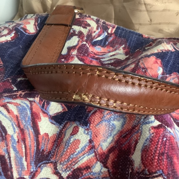 TOMMY Bahama Cotton Linen Tote w Pockets & Leather Handles - Picture 16 of 16